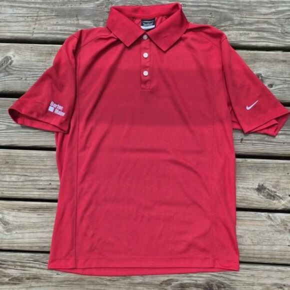 Nike Men's Short Sleeve Red Golf Polo - Medium - Picture 1 of 8